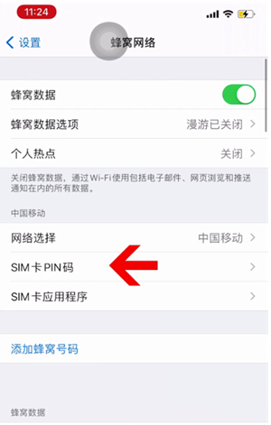 岫岩苹果14维修网分享如何给iPhone14的SIM卡设置密码 